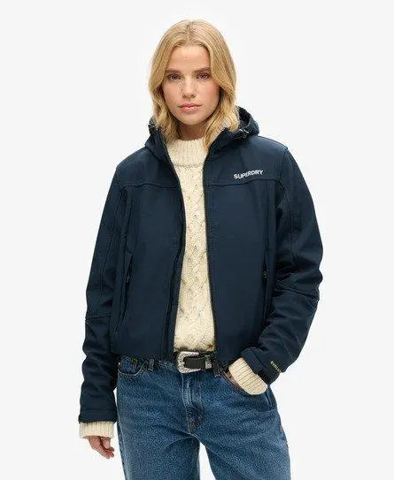 Superdry Women's Code Trekker Hooded Softshell Jacket Navy / Eclipse Navy - 