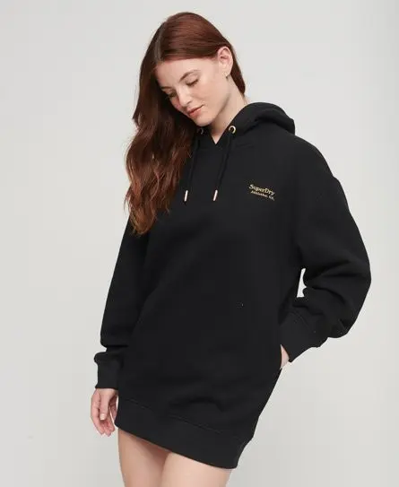 Superdry Women's Essential Hoodie Dress Black - 