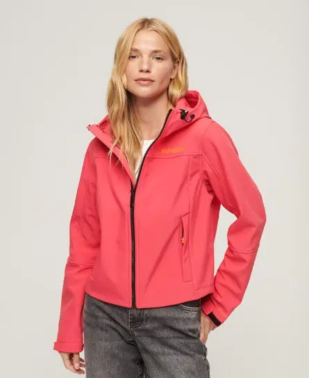 Superdry Women's Code Trekker Hooded Softshell Jacket Pink / Active Pink - 