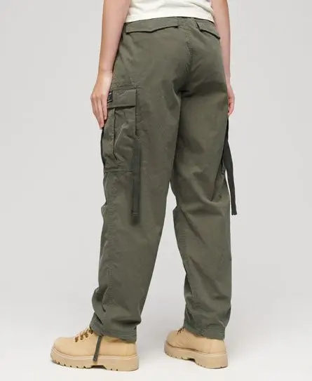 Superdry Women's Parachute Grip Pants Green / Olive Night - 