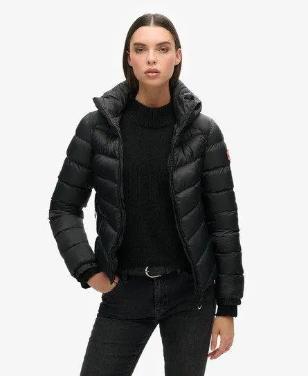 Superdry Women's Hooded Fuji Padded Jacket Black - 