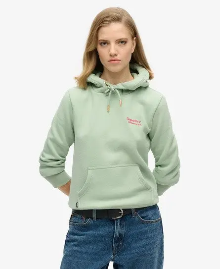 Superdry Women's Essential Logo Hoodie Green / Sea Green - 