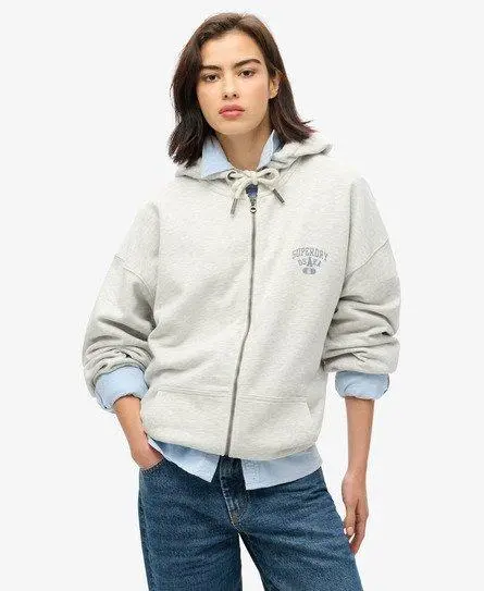 Superdry Women's Athletic Essentials Oversized Hoodie Light Grey / Glacier Grey Marl - 