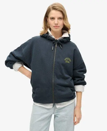 Superdry Women's Athletic Essentials Oversized Hoodie Blue / Blueberry Navy - 