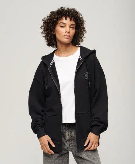 Superdry Women's Athletic Essentials Oversized Hoodie Black - 