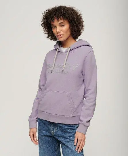 Superdry Women's Metallic Venue Logo Hoodie Purple / Light Lavender Purple - 