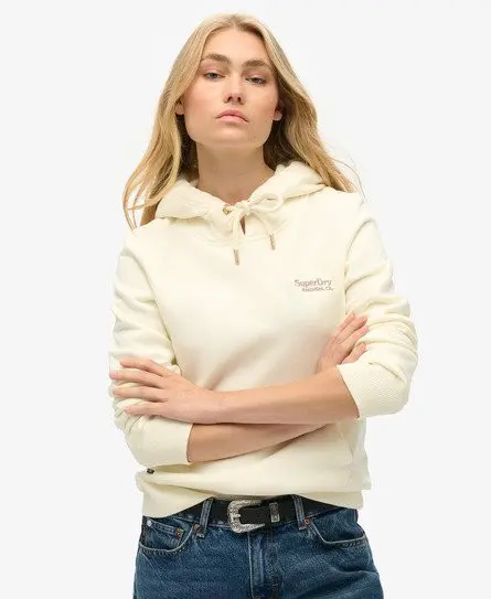 Superdry Women's Essential Logo Hoodie White / Off White - 