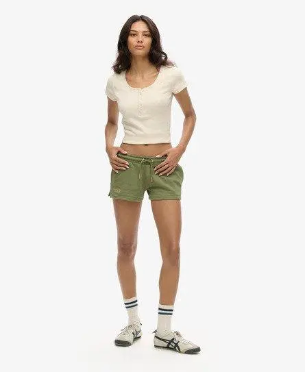 Superdry Women's Essential Logo Shorts Khaki / Olive Khaki - 