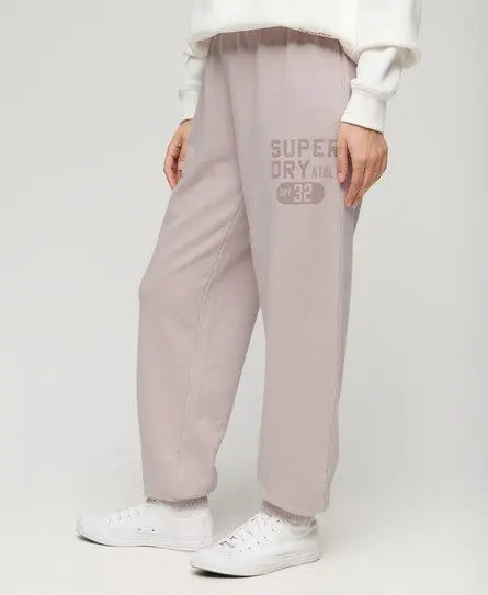 Superdry Women's Athletic Essentials Vintage Washed Graphic Jogger Light Grey / Cloud Grey - 