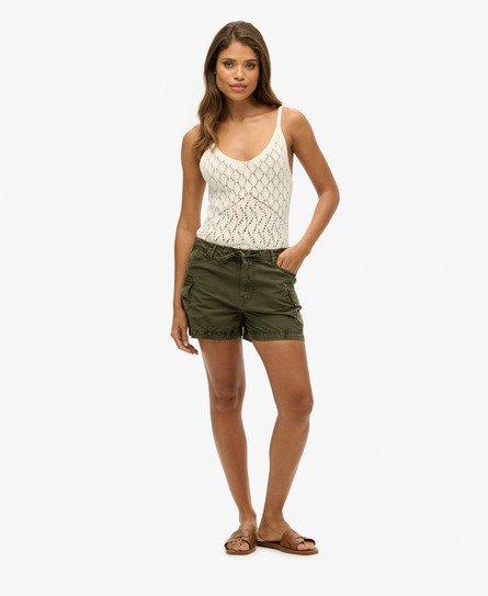 Superdry Women's Cargo Shorts Green / Olive Night Green - 