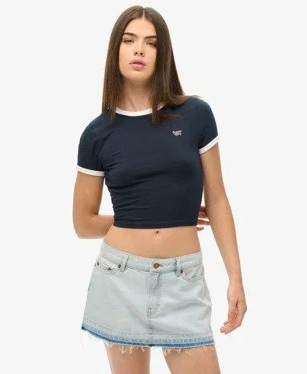 Superdry Women's Denim Mini Skirt Light Blue / Phoenix Pale Blue - 