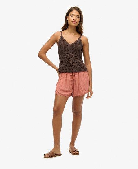 Superdry Women's Beach Shorts Pink / Desert Sand - 