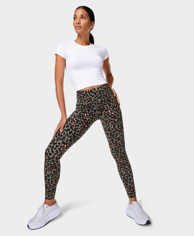 Sweaty Betty Power Gym Leggings, Green  - Pockets For Women