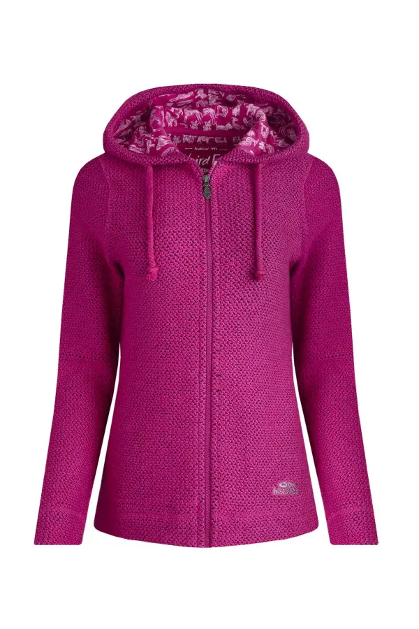 Weird Fish Chicoa Full Zip Hooded Classic Eco Macaroni Magenta