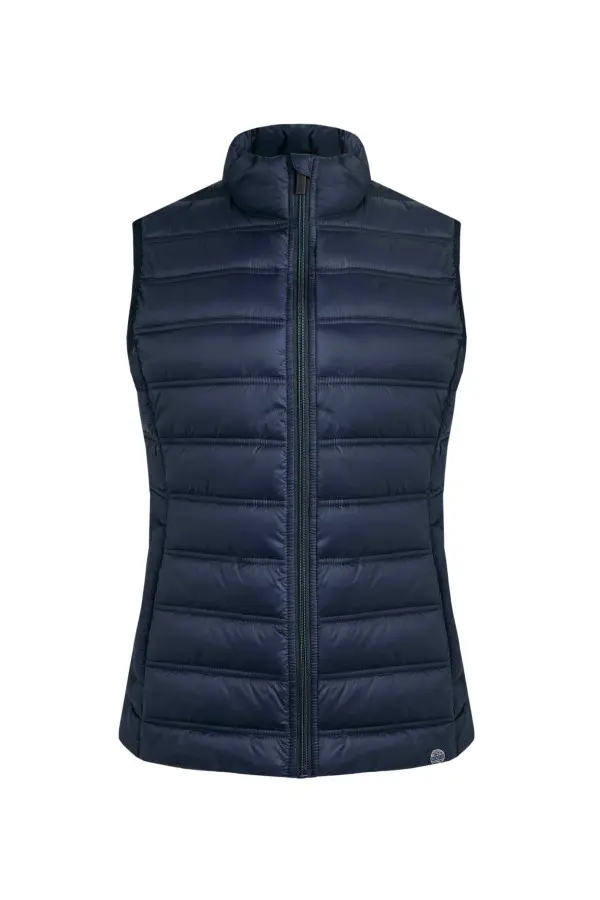 Weird Fish Atissa Lightweight Padded Gilet Navy