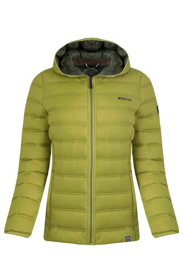 Weird Fish Eshka Lightweight Padded Jacket Tarragon