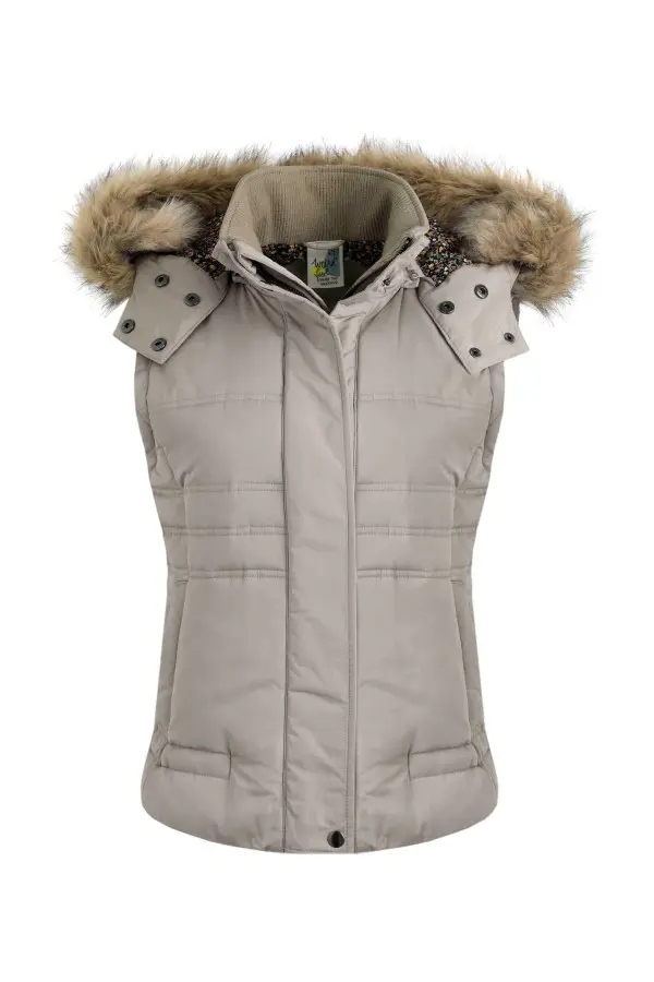 Weird Fish Sabine Arctic Padded Gilet Sand Dune