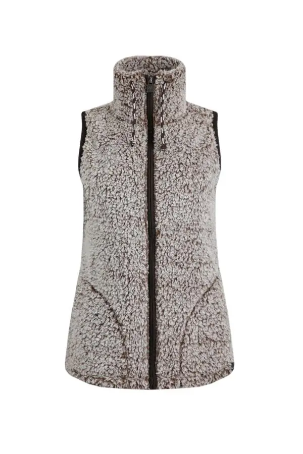 Weird Fish Raia Cosy Fleece Gilet Bronze