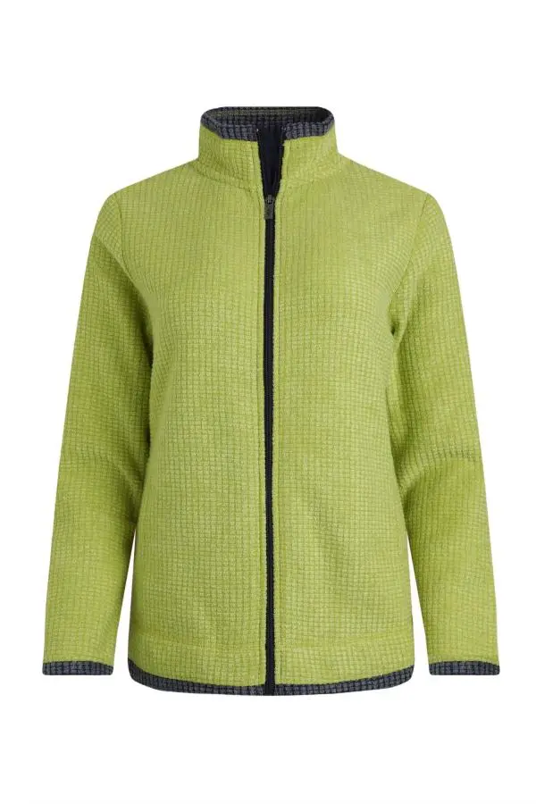 Weird Fish Ariana Eco Full Zip Grid Fleece Tarragon