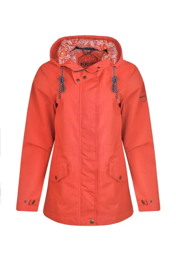 Weird Fish Kimia Showerproof Jacket Tango Red