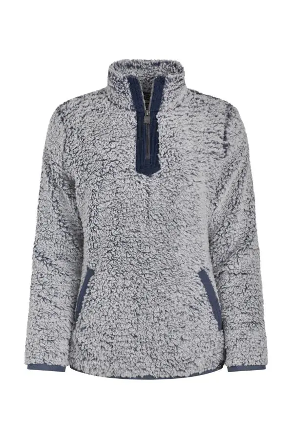 Weird Fish Madi Cosy 1/4 Zip Fleece Navy