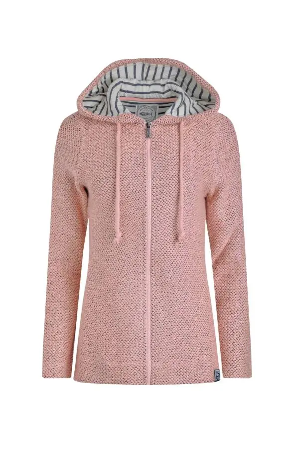 Weird Fish Chicoa Full Zip Eco Macaroni Hoodie Pink