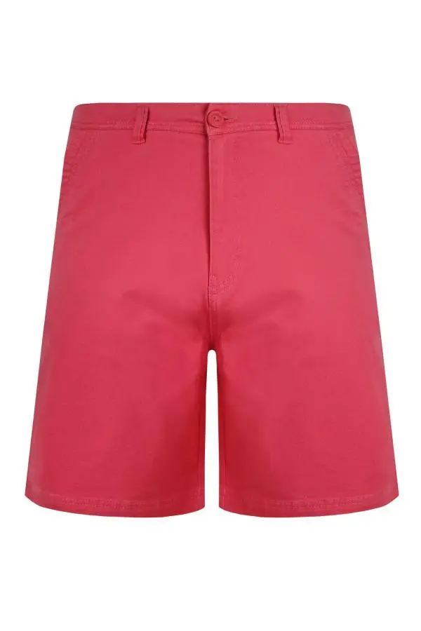 Weird Fish Rayburn Organic Cotton Flat Front Shorts  Dark Pink