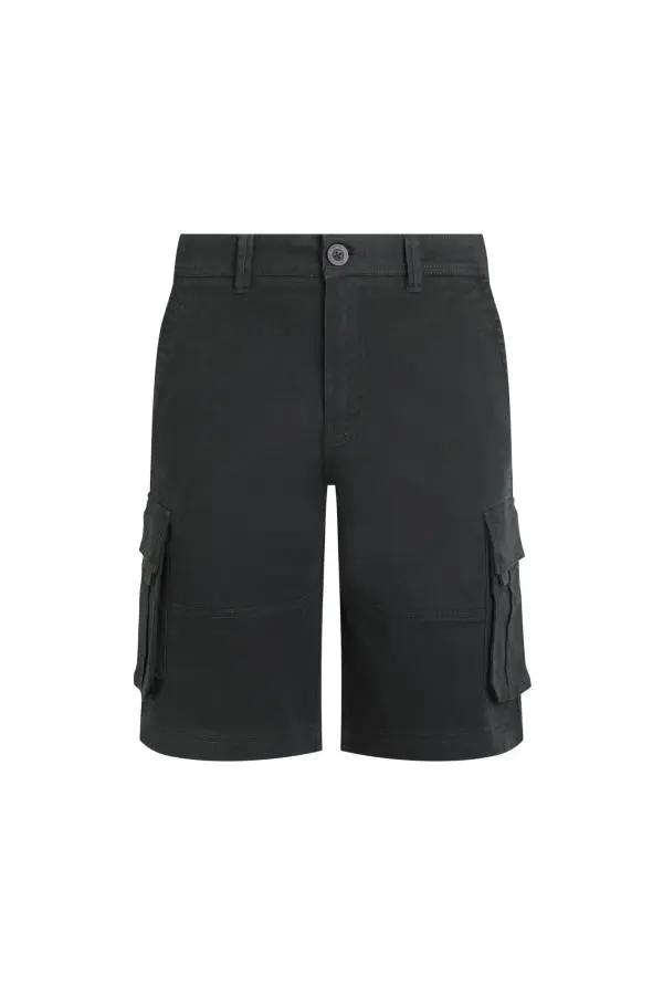 Weird Fish Rigney Cargo Shorts Washed Black