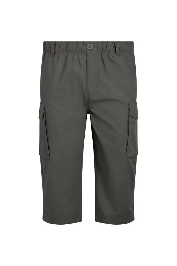 Weird Fish Summersville 3/4 Length Ripstop Cargo Trousers Dark Grey