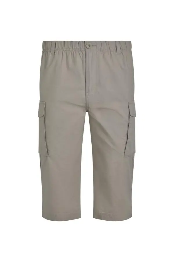 Weird Fish Summersville 3/4 Length Ripstop Cargo Trousers Flint Stone