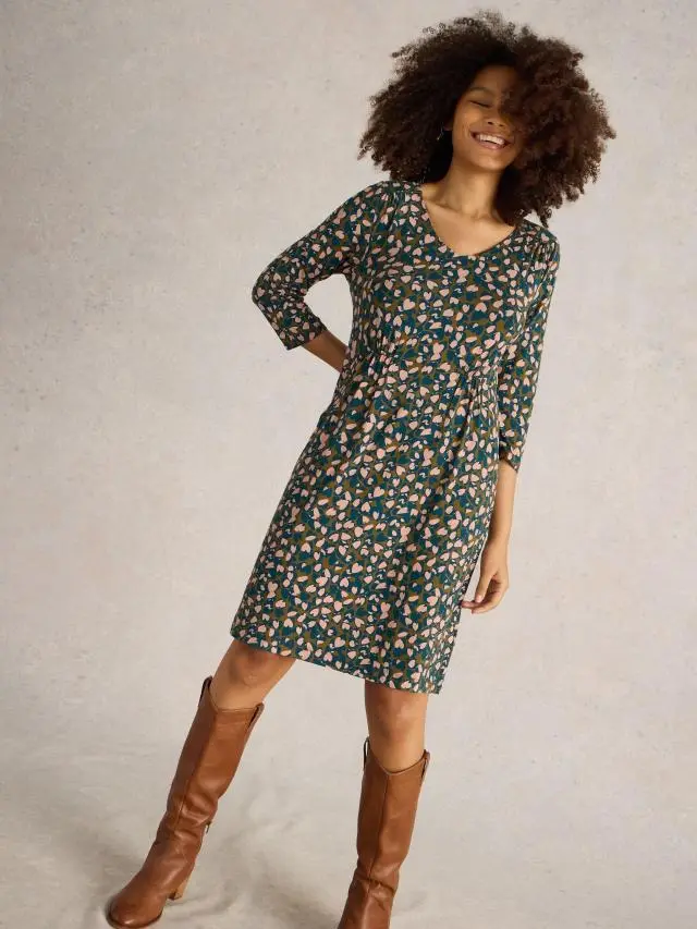 White Stuff Tallie Jersey Dress In Green