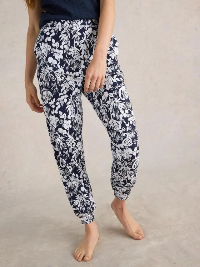 White Stuff Freya Jersey Pj Jogger In Navy