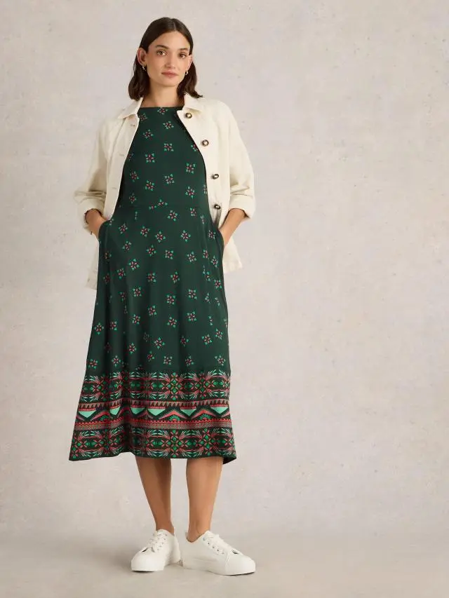 White Stuff Millie Jersey Midi Dress In Green