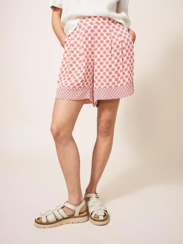 White Stuff Matilda Crinkle Shorts In Red