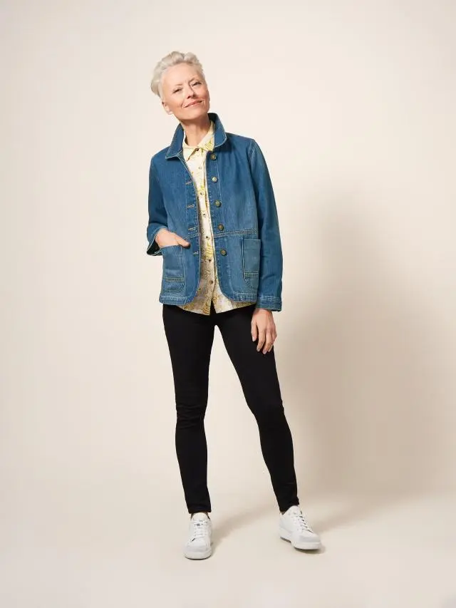 White Stuff Carrie Denim Cotton Jacket In Blue