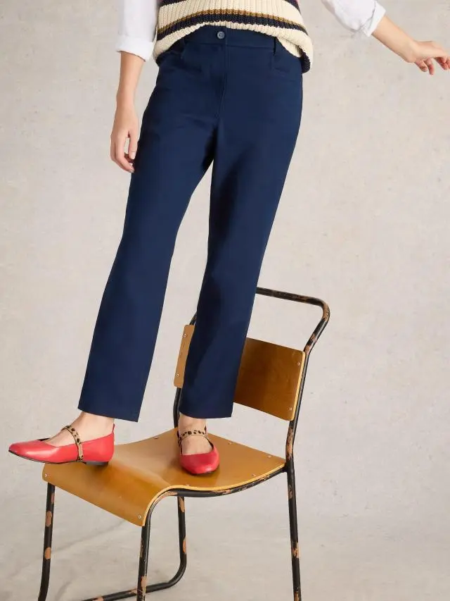 White Stuff Savannah Stretch Trousers In Navy