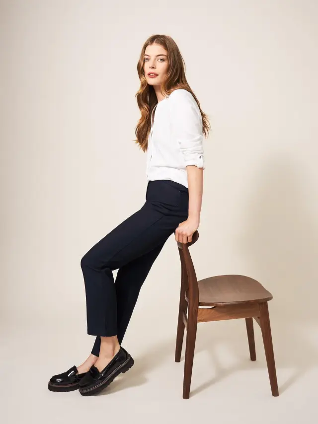 White Stuff Savannah Stretch Trousers In Black