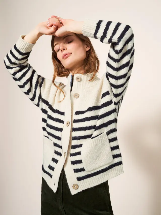 White Stuff Bonnie Cardi In Ivory