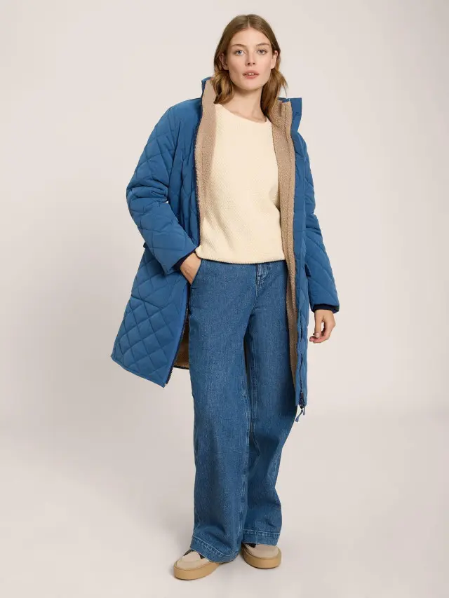 White Stuff Luckie Coat In Blue