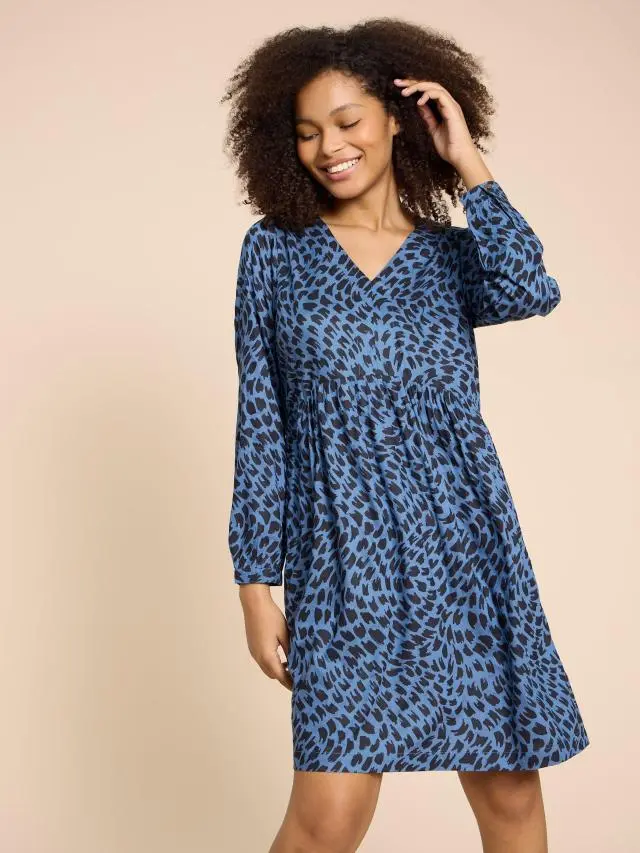 White Stuff Penelope Lenzing™ Ecovero™ Print Dress In Blue