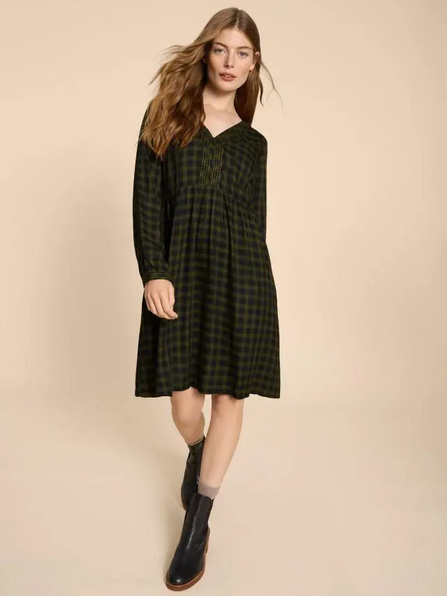 White Stuff Penelope Print Lenzing™ Ecovero™ Dress In Green