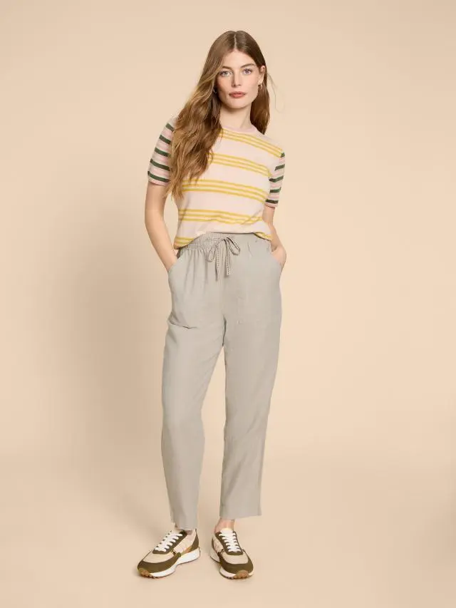 White Stuff Elle Linen Blend Trouser In