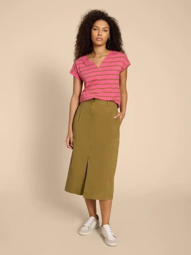 White Stuff Carlie Cargo Skirt In Khaki