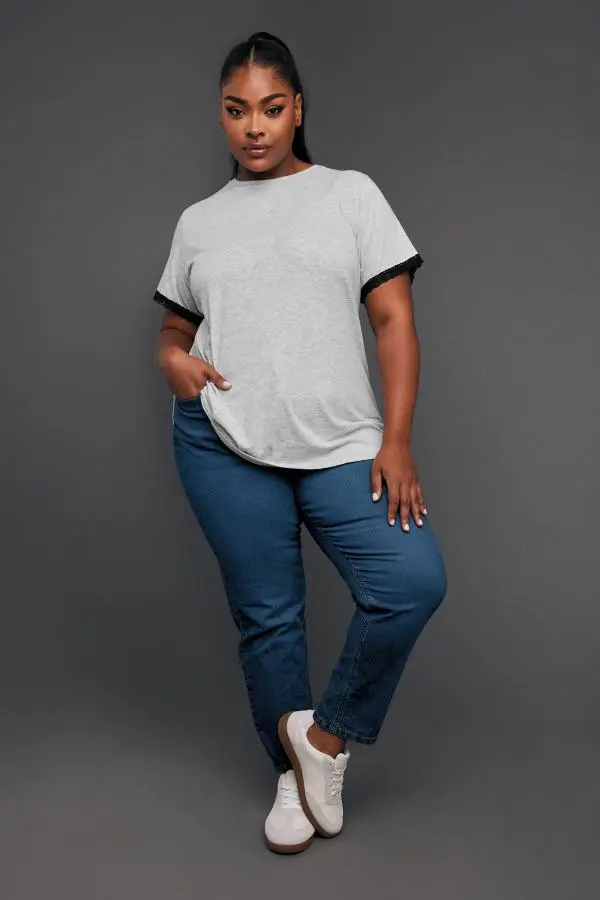 Yours Curve Mid Blue Mom Jeans, Women's Curve & Plus Size, Yours