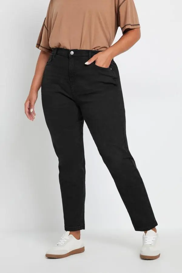 Yours Curve Black Mom Jeans, Women's Curve & Plus Size, Yours