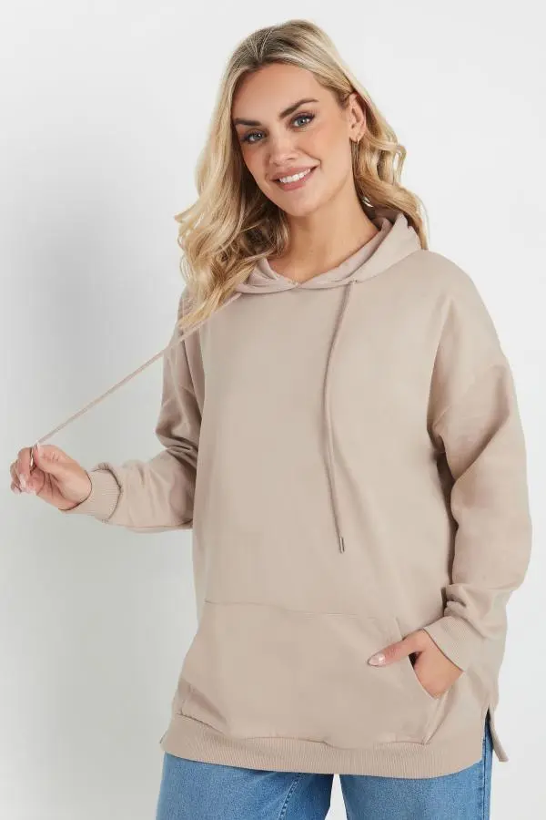 Yours Curve Natural Brown Hoodie, Women's Curve & Plus Size, Yours