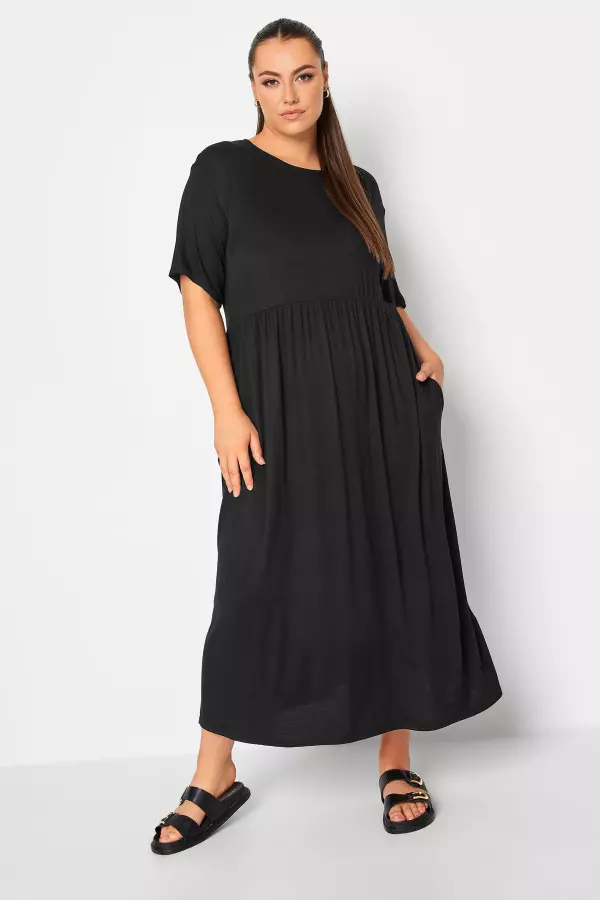 YOURS Plus Size Black Tie Dye Dress