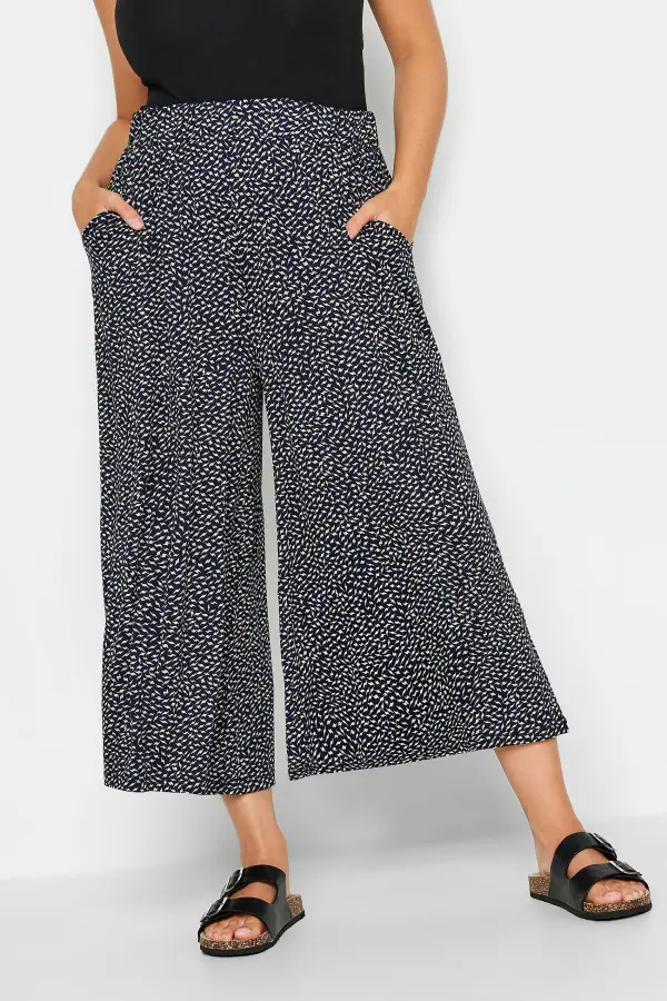 Yours Curve Black Floral Midaxi Culottes, Women's Curve & Plus Size, Yours