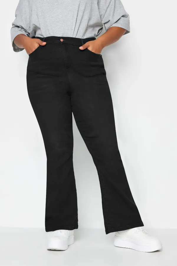 Yours Curve Black Bootcut Stretch Isla Jeans, Women's Curve & Plus Size, Yours