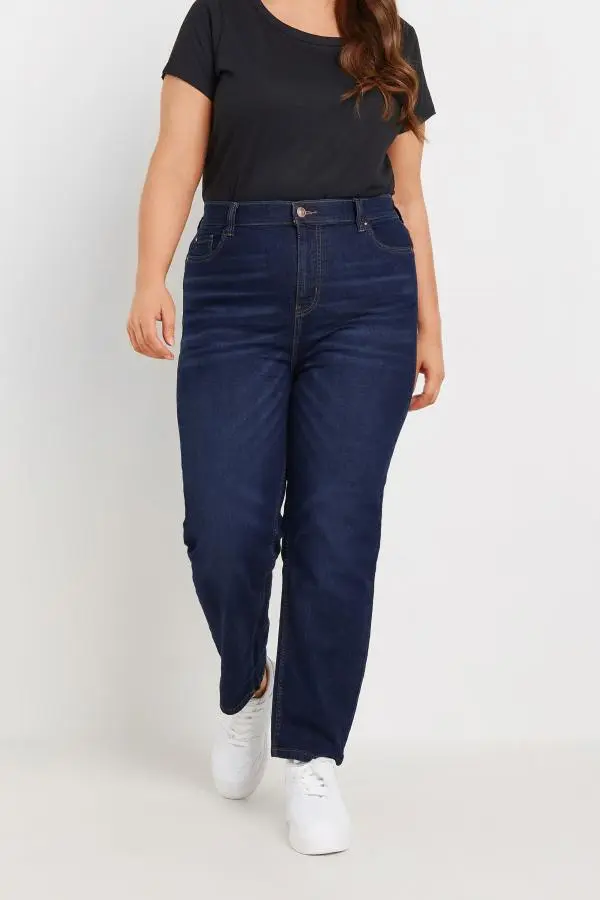 Yours Curve Indigo Blue Straight Leg Ruby Jeans, Women's Curve & Plus Size, Yours